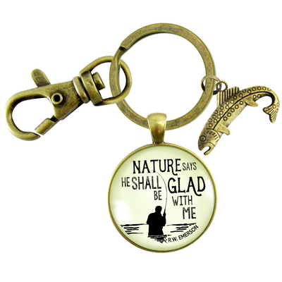 Fishing Keychain Dad Nature Says Outdoorsman Rustic Key Ring Gift For Father Sportsman - Gutsy Goodness Handmade Jewelry;Fishing Keychain Dad Nature Says Outdoorsman Rustic Key Ring Gift For Father Sportsman - Gutsy Goodness Handmade Jewelry Gifts
