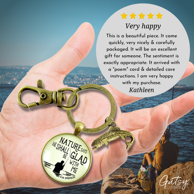 Fishing Keychain Dad Nature Says Outdoorsman Rustic Key Ring Gift For Father Sportsman - Gutsy Goodness Handmade Jewelry;Fishing Keychain Dad Nature Says Outdoorsman Rustic Key Ring Gift For Father Sportsman - Gutsy Goodness Handmade Jewelry Gifts