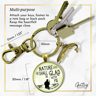 Fishing Keychain Dad Nature Says Outdoorsman Rustic Key Ring Gift For Father Sportsman - Gutsy Goodness Handmade Jewelry;Fishing Keychain Dad Nature Says Outdoorsman Rustic Key Ring Gift For Father Sportsman - Gutsy Goodness Handmade Jewelry Gifts