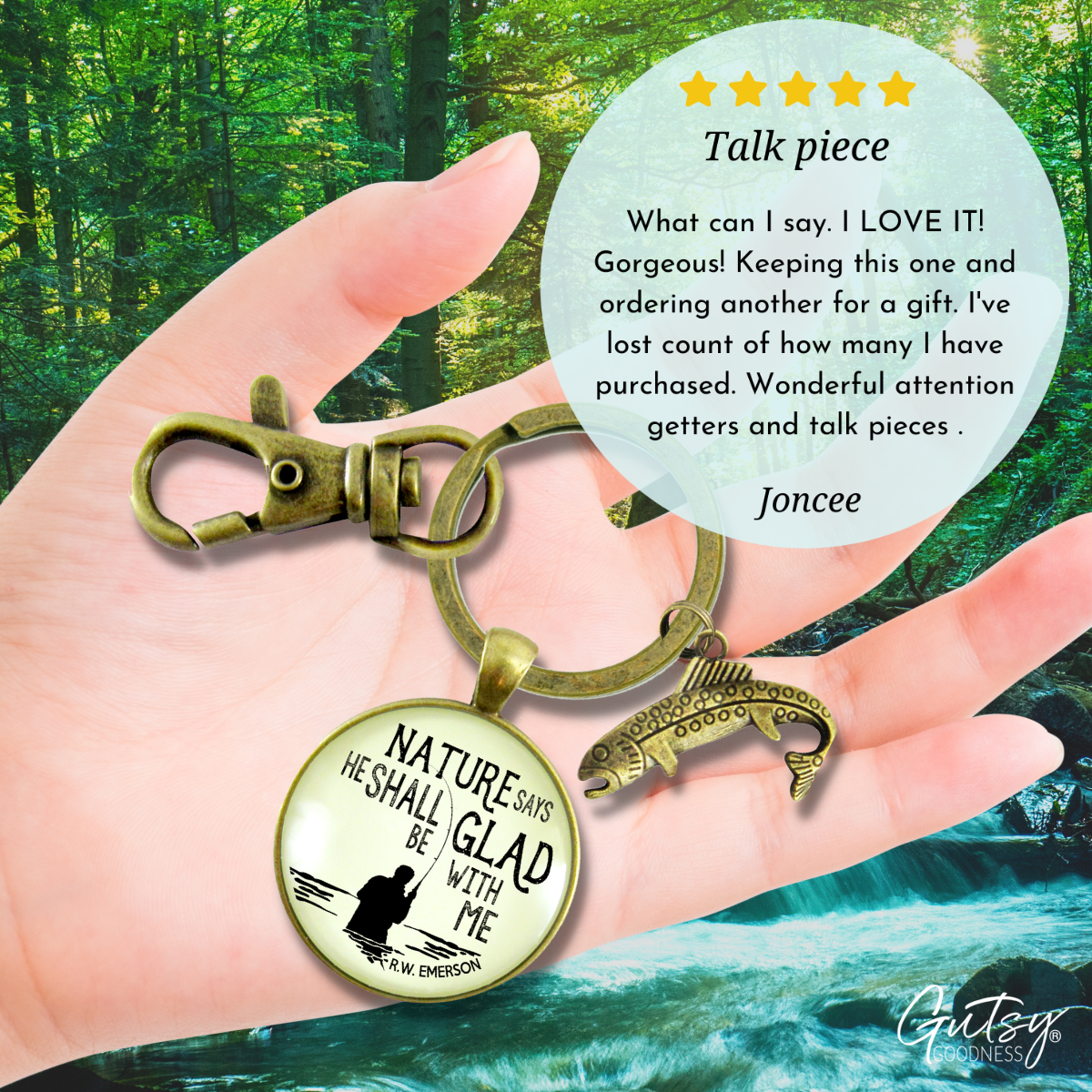 Fishing Keychain Dad Nature Says Outdoorsman Rustic Key Ring Gift For Father Sportsman - Gutsy Goodness Handmade Jewelry;Fishing Keychain Dad Nature Says Outdoorsman Rustic Key Ring Gift For Father Sportsman - Gutsy Goodness Handmade Jewelry Gifts