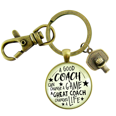 Basketball Coaching Sport Keychain Great Coach Changes Life Thank You Gift - Gutsy Goodness Handmade Jewelry;Basketball Coaching Sport Keychain Great Coach Changes Life Thank You Gift - Gutsy Goodness Handmade Jewelry Gifts