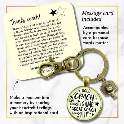 Basketball Coaching Sport Keychain Great Coach Changes Life Thank You Gift - Gutsy Goodness Handmade Jewelry;Basketball Coaching Sport Keychain Great Coach Changes Life Thank You Gift - Gutsy Goodness Handmade Jewelry Gifts