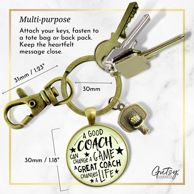 Basketball Coaching Sport Keychain Great Coach Changes Life Thank You Gift - Gutsy Goodness Handmade Jewelry;Basketball Coaching Sport Keychain Great Coach Changes Life Thank You Gift - Gutsy Goodness Handmade Jewelry Gifts