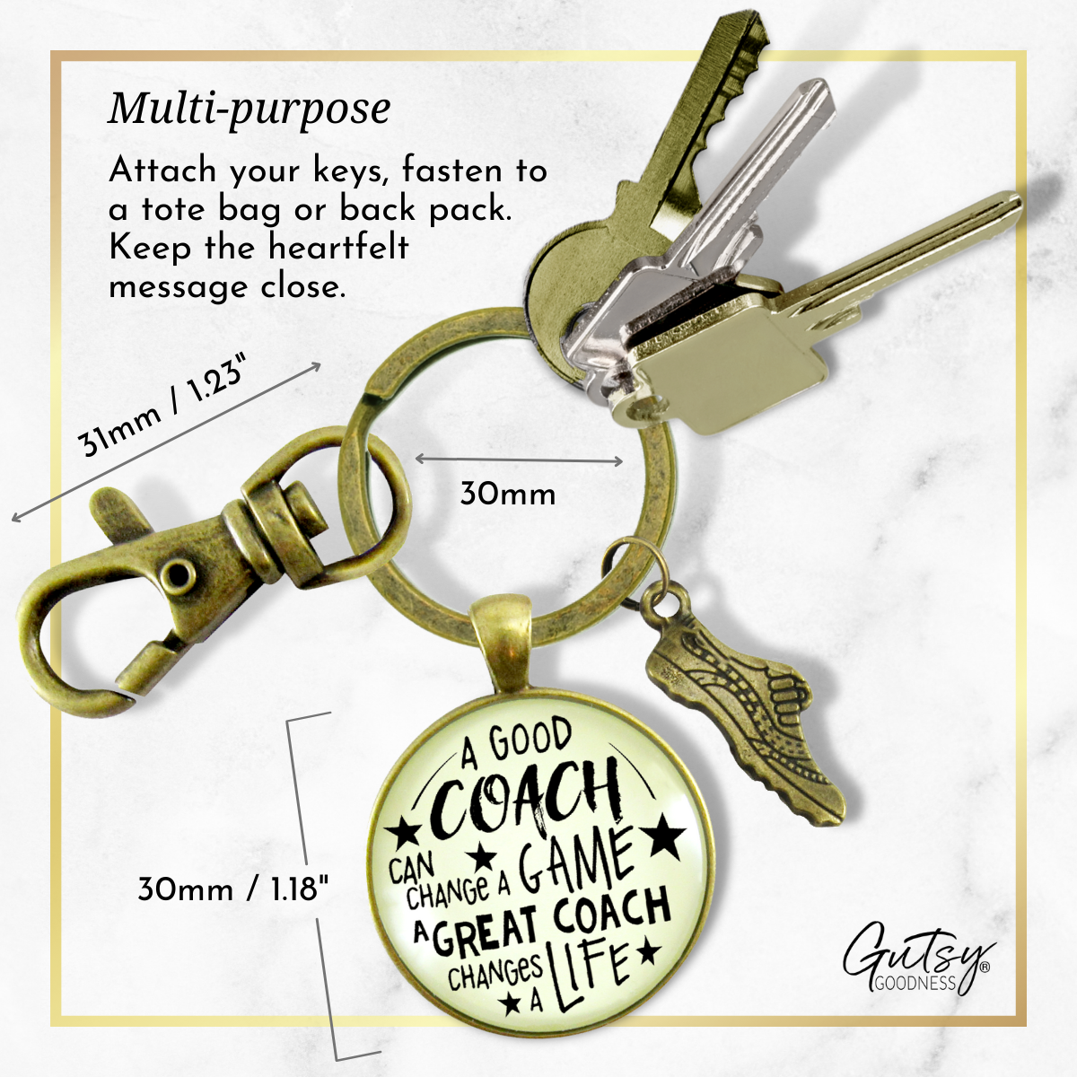 Cross Country Coaching Keychain Great Coach Changes Life Thank You Gift Running Track Shoe - Gutsy Goodness Handmade Jewelry;Cross Country Coaching Keychain Great Coach Changes Life Thank You Gift Running Track Shoe - Gutsy Goodness Handmade Jewelry Gifts