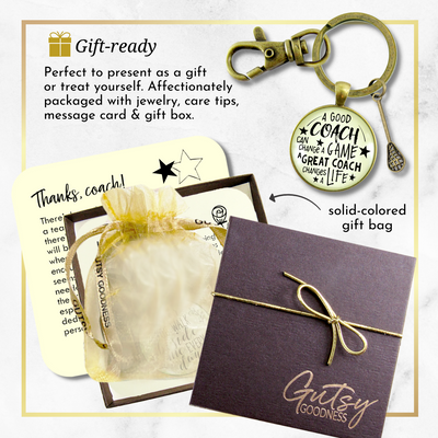 Lacrosse Coaching Sport Keychain Great Coach Changes Life Thank You Gift - Gutsy Goodness Handmade Jewelry;Lacrosse Coaching Sport Keychain Great Coach Changes Life Thank You Gift - Gutsy Goodness Handmade Jewelry Gifts