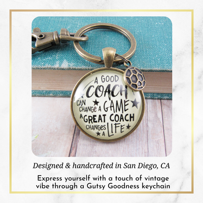 Soccer Coaching Sport Keychain Great Coach Changes Life Thank You Gift - Gutsy Goodness Handmade Jewelry;Soccer Coaching Sport Keychain Great Coach Changes Life Thank You Gift - Gutsy Goodness Handmade Jewelry Gifts