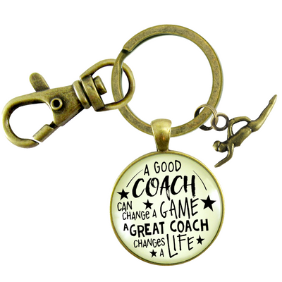 Swim Coaching Sport Keychain Great Coach Changes Life Swimming Instructor Gift - Gutsy Goodness Handmade Jewelry;Swim Coaching Sport Keychain Great Coach Changes Life Swimming Instructor Gift - Gutsy Goodness Handmade Jewelry Gifts