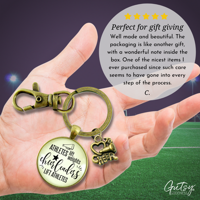 Male Cheer Keychain Athletes Lift Weights Cheerleaders School Spirit Sports Men's Gift - Gutsy Goodness Handmade Jewelry;Male Cheer Keychain Athletes Lift Weights Cheerleaders School Spirit Sports Men's Gift - Gutsy Goodness Handmade Jewelry Gifts
