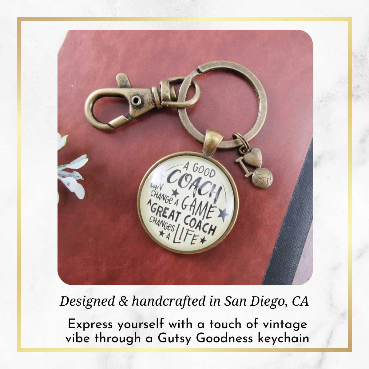 Volleyball Coaching Sport Keychain Great Coach Changes Life Thank You Gift - Gutsy Goodness Handmade Jewelry;Volleyball Coaching Sport Keychain Great Coach Changes Life Thank You Gift - Gutsy Goodness Handmade Jewelry Gifts