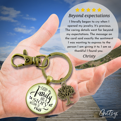 Every Family Has A Story Welcome Keychain Gift In Law Step Bonus Child Adoption - Gutsy Goodness Handmade Jewelry;Every Family Has A Story Welcome Keychain Gift In Law Step Bonus Child Adoption - Gutsy Goodness Handmade Jewelry Gifts