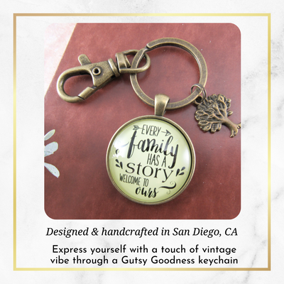 Every Family Has A Story Welcome Keychain Gift In Law Step Bonus Child Adoption - Gutsy Goodness Handmade Jewelry;Every Family Has A Story Welcome Keychain Gift In Law Step Bonus Child Adoption - Gutsy Goodness Handmade Jewelry Gifts