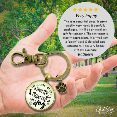 Dog Keychain Life Is Sweeter BFF Friendship Pet Jewelry For Men Rustic Dad Paw - Gutsy Goodness Handmade Jewelry;Dog Keychain Life Is Sweeter Bff Friendship Pet Jewelry For Men Rustic Dad Paw - Gutsy Goodness Handmade Jewelry Gifts