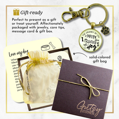 Dog Keychain Life Is Sweeter BFF Friendship Pet Jewelry For Men Rustic Dad Paw - Gutsy Goodness Handmade Jewelry;Dog Keychain Life Is Sweeter Bff Friendship Pet Jewelry For Men Rustic Dad Paw - Gutsy Goodness Handmade Jewelry Gifts