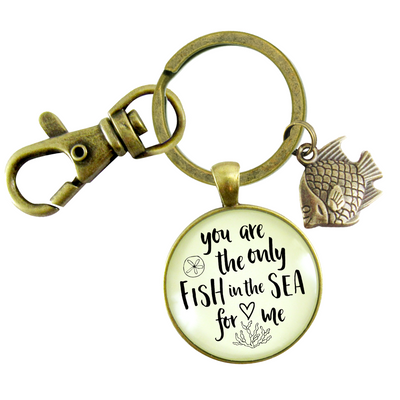 Fishing Couples Keychain For Men You Are The Only Fish in the Sea Love Quote Ocean Gift - Gutsy Goodness Handmade Jewelry;Fishing Couples Keychain For Men You Are The Only Fish In The Sea Love Quote Ocean Gift - Gutsy Goodness Handmade Jewelry Gifts