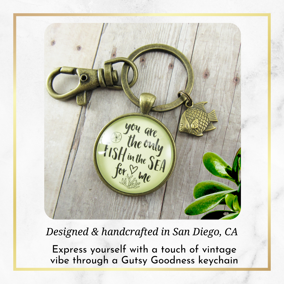 Fishing Couples Keychain For Men You Are The Only Fish in the Sea Love Quote Ocean Gift - Gutsy Goodness Handmade Jewelry;Fishing Couples Keychain For Men You Are The Only Fish In The Sea Love Quote Ocean Gift - Gutsy Goodness Handmade Jewelry Gifts