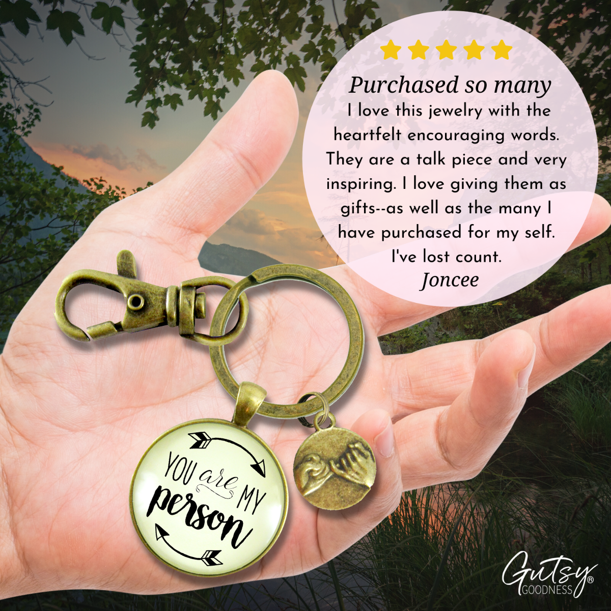 You Are My Person Best Friends Keychain Quote Special Relationship Pinky Promise Gift - Gutsy Goodness Handmade Jewelry;You Are My Person Best Friends Keychain Quote Special Relationship Pinky Promise Gift - Gutsy Goodness Handmade Jewelry Gifts