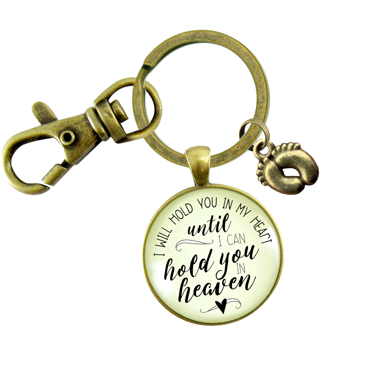 Miscarriage Keychain I Hold You in Heart Baby Remembrance Gift For Dad Father - Gutsy Goodness Handmade Jewelry;Miscarriage Keychain I Hold You In Heart Baby Remembrance Gift For Dad Father - Gutsy Goodness Handmade Jewelry Gifts
