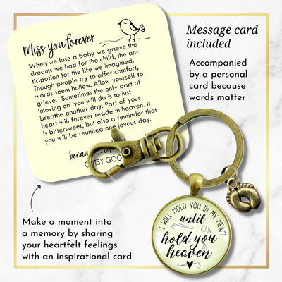 Miscarriage Keychain I Hold You in Heart Baby Remembrance Gift For Dad Father - Gutsy Goodness Handmade Jewelry;Miscarriage Keychain I Hold You In Heart Baby Remembrance Gift For Dad Father - Gutsy Goodness Handmade Jewelry Gifts