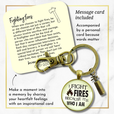 Firefighter Keychain I Fight Fires BecauseAppreciation Gift Jewelry Extinguisher Charm - Gutsy Goodness Handmade Jewelry;Firefighter Keychain I Fight Fires Becauseappreciation Gift Jewelry Extinguisher Charm - Gutsy Goodness Handmade Jewelry Gifts