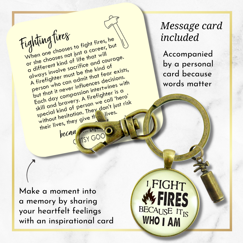 Firefighter Keychain I Fight Fires BecauseAppreciation Gift Jewelry Extinguisher Charm - Gutsy Goodness Handmade Jewelry;Firefighter Keychain I Fight Fires Becauseappreciation Gift Jewelry Extinguisher Charm - Gutsy Goodness Handmade Jewelry Gifts