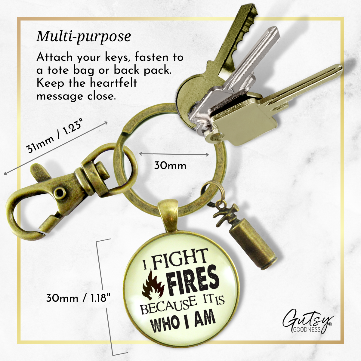 Firefighter Keychain I Fight Fires BecauseAppreciation Gift Jewelry Extinguisher Charm - Gutsy Goodness Handmade Jewelry;Firefighter Keychain I Fight Fires Becauseappreciation Gift Jewelry Extinguisher Charm - Gutsy Goodness Handmade Jewelry Gifts