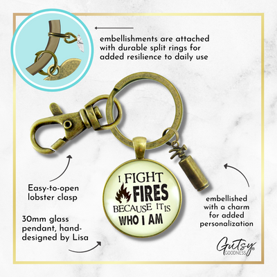 Firefighter Keychain I Fight Fires BecauseAppreciation Gift Jewelry Extinguisher Charm - Gutsy Goodness Handmade Jewelry;Firefighter Keychain I Fight Fires Becauseappreciation Gift Jewelry Extinguisher Charm - Gutsy Goodness Handmade Jewelry Gifts