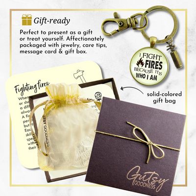 Firefighter Keychain I Fight Fires BecauseAppreciation Gift Jewelry Extinguisher Charm - Gutsy Goodness Handmade Jewelry;Firefighter Keychain I Fight Fires Becauseappreciation Gift Jewelry Extinguisher Charm - Gutsy Goodness Handmade Jewelry Gifts