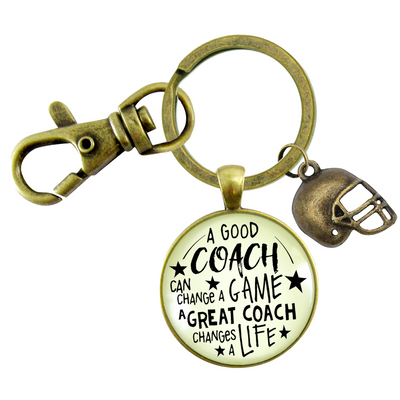 Football Coaching Sport Keychain Great Coach Changes Life Thank You Gift - Gutsy Goodness Handmade Jewelry;Football Coaching Sport Keychain Great Coach Changes Life Thank You Gift - Gutsy Goodness Handmade Jewelry Gifts