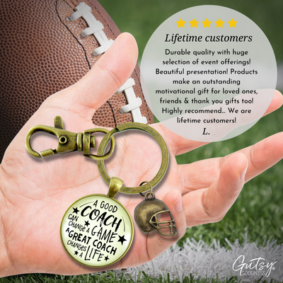 Football Coaching Sport Keychain Great Coach Changes Life Thank You Gift - Gutsy Goodness Handmade Jewelry;Football Coaching Sport Keychain Great Coach Changes Life Thank You Gift - Gutsy Goodness Handmade Jewelry Gifts