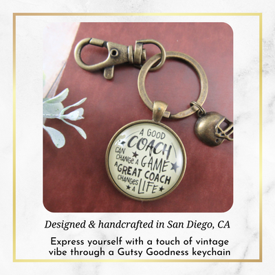 Football Coaching Sport Keychain Great Coach Changes Life Thank You Gift - Gutsy Goodness Handmade Jewelry;Football Coaching Sport Keychain Great Coach Changes Life Thank You Gift - Gutsy Goodness Handmade Jewelry Gifts