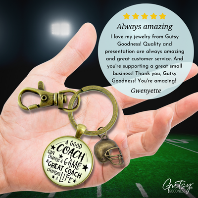 Football Coaching Sport Keychain Great Coach Changes Life Thank You Gift - Gutsy Goodness Handmade Jewelry;Football Coaching Sport Keychain Great Coach Changes Life Thank You Gift - Gutsy Goodness Handmade Jewelry Gifts