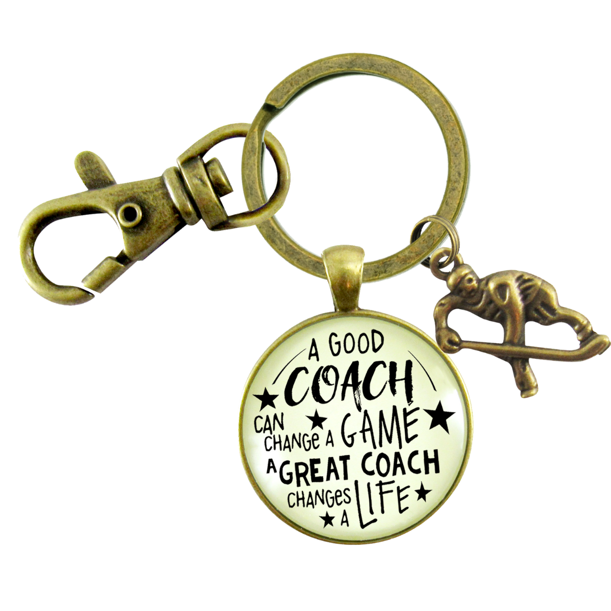 Hockey Coaching Sport Keychain Great Coach Changes Life Thank You Gift - Gutsy Goodness Handmade Jewelry;Hockey Coaching Sport Keychain Great Coach Changes Life Thank You Gift - Gutsy Goodness Handmade Jewelry Gifts