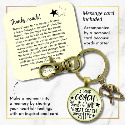 Hockey Coaching Sport Keychain Great Coach Changes Life Thank You Gift - Gutsy Goodness Handmade Jewelry;Hockey Coaching Sport Keychain Great Coach Changes Life Thank You Gift - Gutsy Goodness Handmade Jewelry Gifts