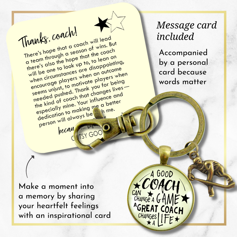 Hockey Coaching Sport Keychain Great Coach Changes Life Thank You Gift - Gutsy Goodness Handmade Jewelry;Hockey Coaching Sport Keychain Great Coach Changes Life Thank You Gift - Gutsy Goodness Handmade Jewelry Gifts
