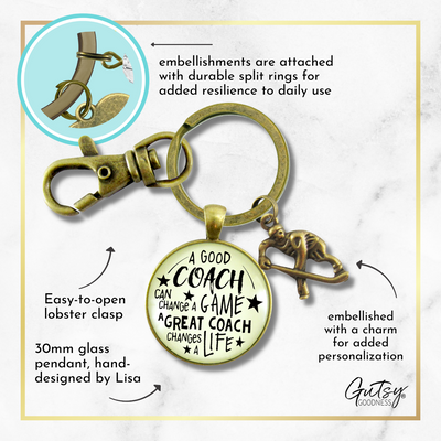 Hockey Coaching Sport Keychain Great Coach Changes Life Thank You Gift - Gutsy Goodness Handmade Jewelry;Hockey Coaching Sport Keychain Great Coach Changes Life Thank You Gift - Gutsy Goodness Handmade Jewelry Gifts