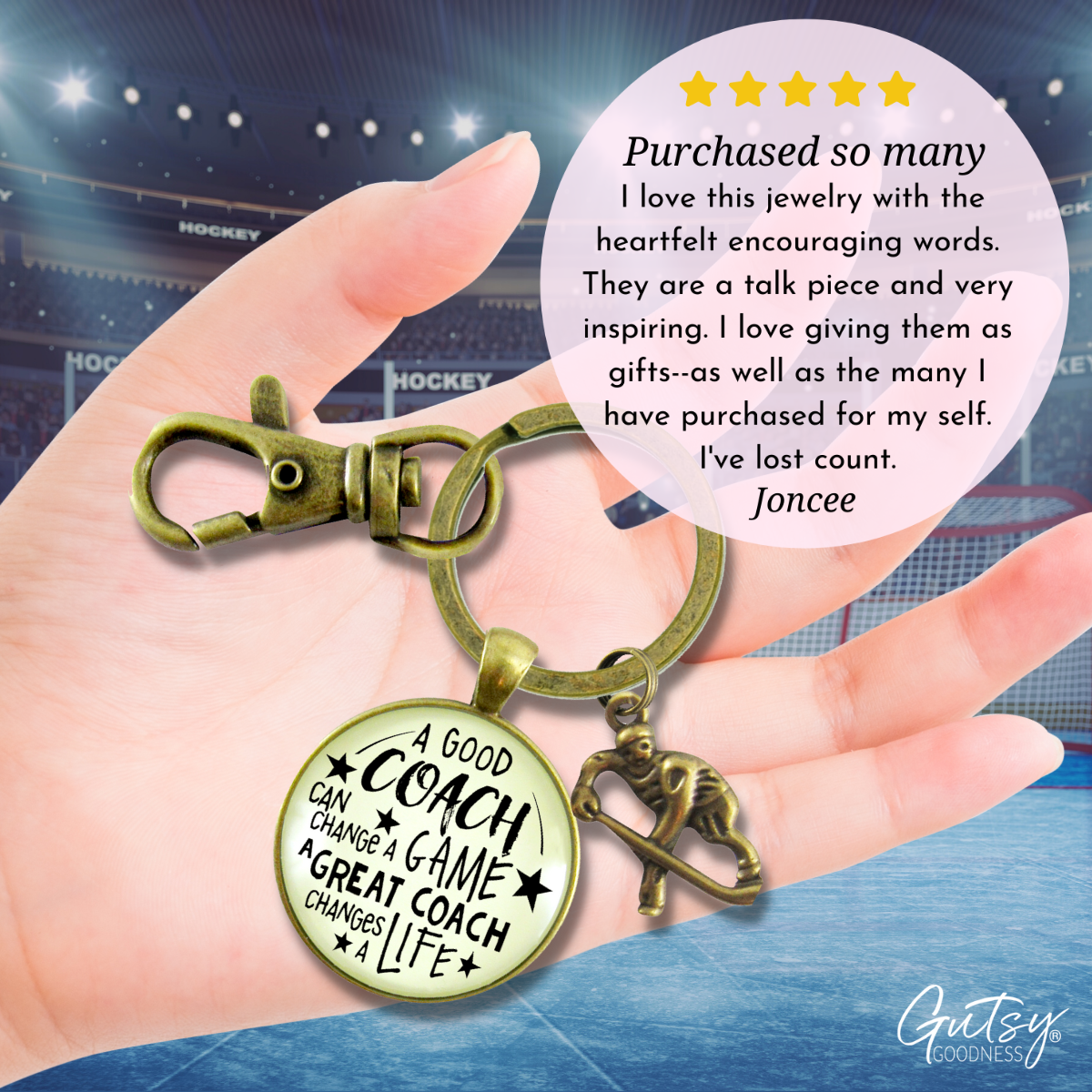 Hockey Coaching Sport Keychain Great Coach Changes Life Thank You Gift - Gutsy Goodness Handmade Jewelry;Hockey Coaching Sport Keychain Great Coach Changes Life Thank You Gift - Gutsy Goodness Handmade Jewelry Gifts