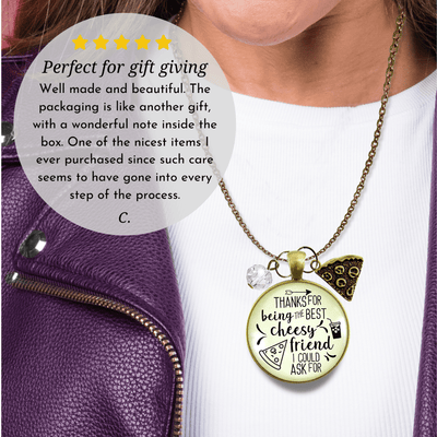 Set of 2 Pizza Friendship Necklaces Cheesy Best Friends BFF Jewelry Gift Charm - Gutsy Goodness