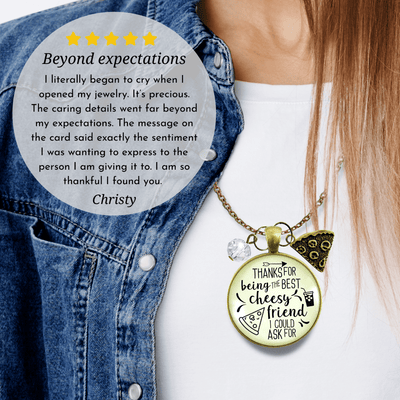 Set of 2 Pizza Friendship Necklaces Cheesy Best Friends BFF Jewelry Gift Charm - Gutsy Goodness